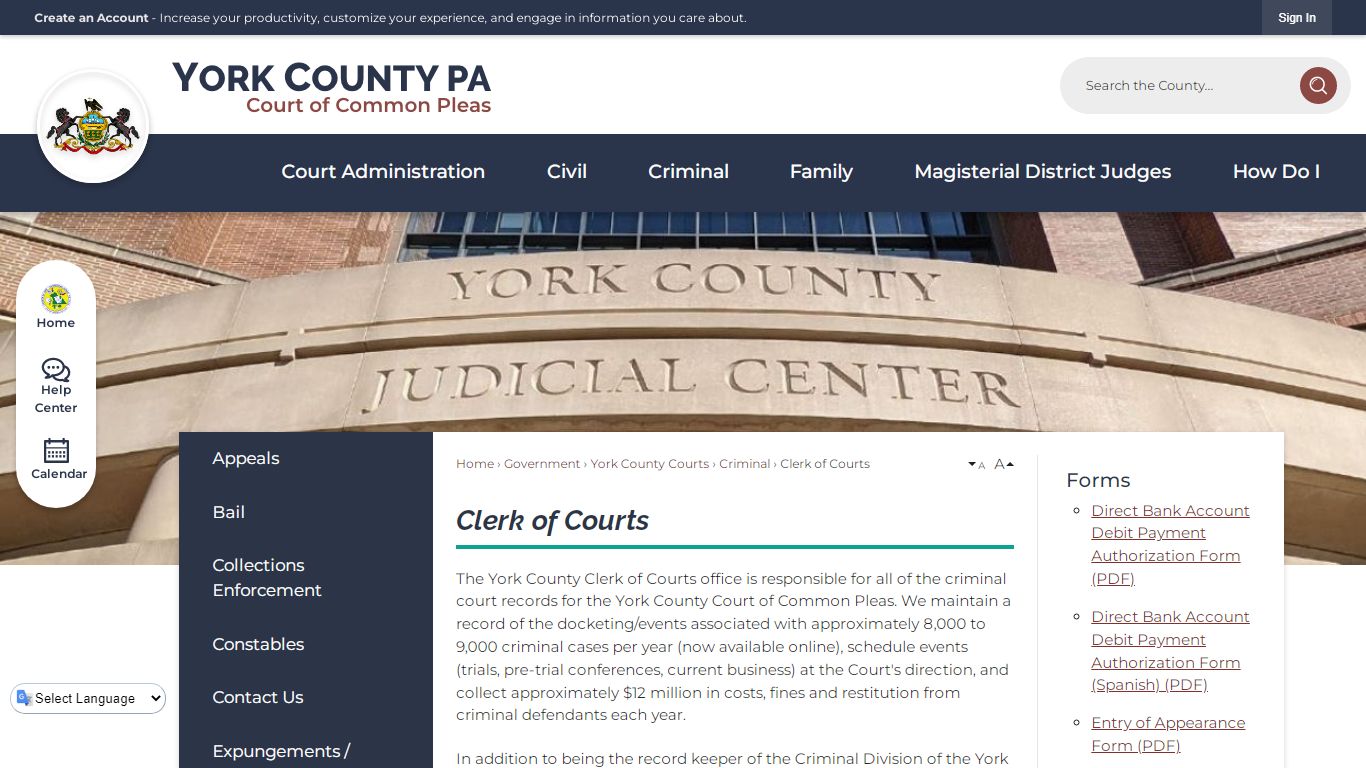 Clerk of Courts | York County, PA