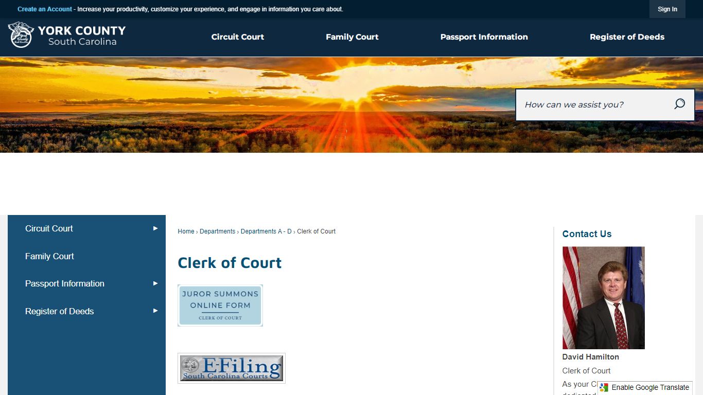 Clerk of Court | York, SC - York County Gov